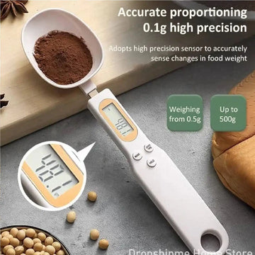 Digital Measuring Spoon Scale with LCD Display – Accurate Gram Weight for Baking, Spices & Coffee