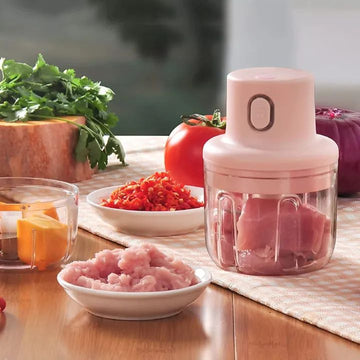 USB Rechargeable Cordless Mini Food Chopper – Fast Onion, Garlic & Vegetable Cutter